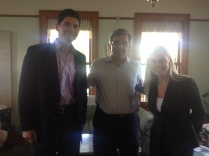International Community Foundation new board members Gustavo de la Fuente and Susie Albin-Najera with CEO Richard Kiy, January 2014