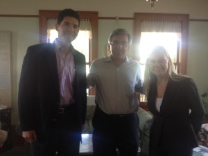 International Community Foundation new board members Gustavo de la Fuente and Susie Albin-Najera with CEO Richard Kiy, January 2014