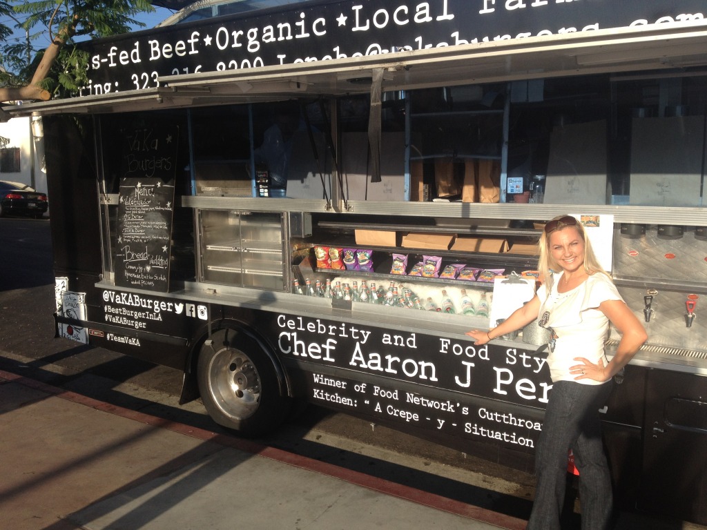 Creator of The Mexico Report and Mexico Culinary Series, Susie Albin-Najera at Vaka Burger Food Truck, Los Angeles. © The Mexico Report
