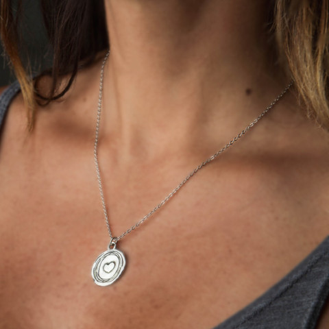 Heart to Heart Stirling Silver Necklace from Corazon de Vida