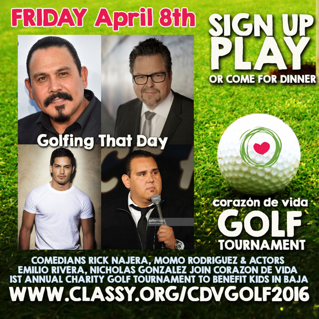 (Emilio Rivera, Rick Najera, Nicholas Gonzalez, Momo Rodriguez) Corazon de Vida's First Annual Charity Golf Tournament 2016